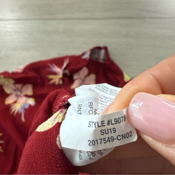 Madewell Novel Floral Red Short Sleeve Mini Dress in Bird of Paradise - Picture 8 of 11